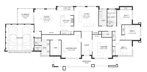 Plunkett Homes - Pickering Brook | Contemporary - Floorplan - Pickering Brook Luxe Contemporary Marketing Plan Cropped Jpg