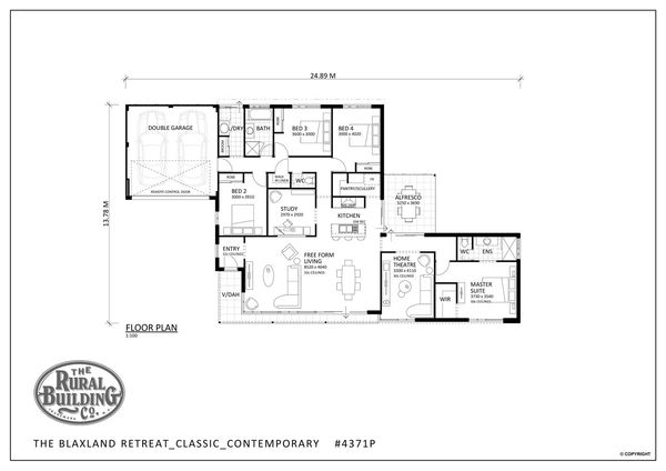 Rural Building Company -  - Floorplan - 4371P Blaxland Rt Classic Contemp Brochure Artwork