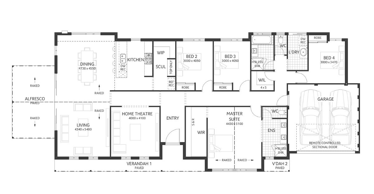 Plunkett Homes - Colorado | Contemporary - Floorplan - Colorado Luxe Contemporary Marketing Plan Cropped Jpg