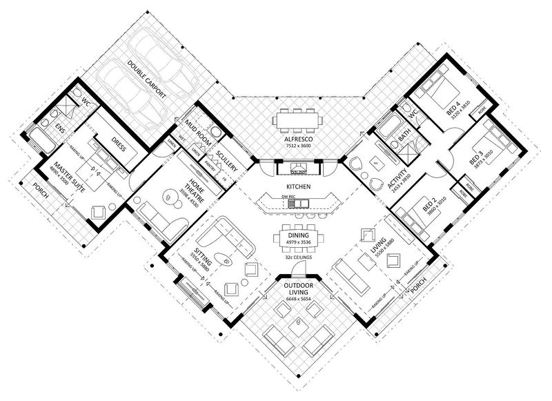 Rural Building Company - The Twin View (Heritage) - Floorplan - 3369P Twinview Heritage Brochure Artwork