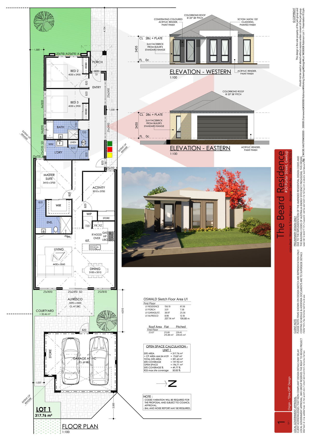 Residential Attitudes -  - Floorplan - 306908 Robinson Lot 1 Presentation R1057