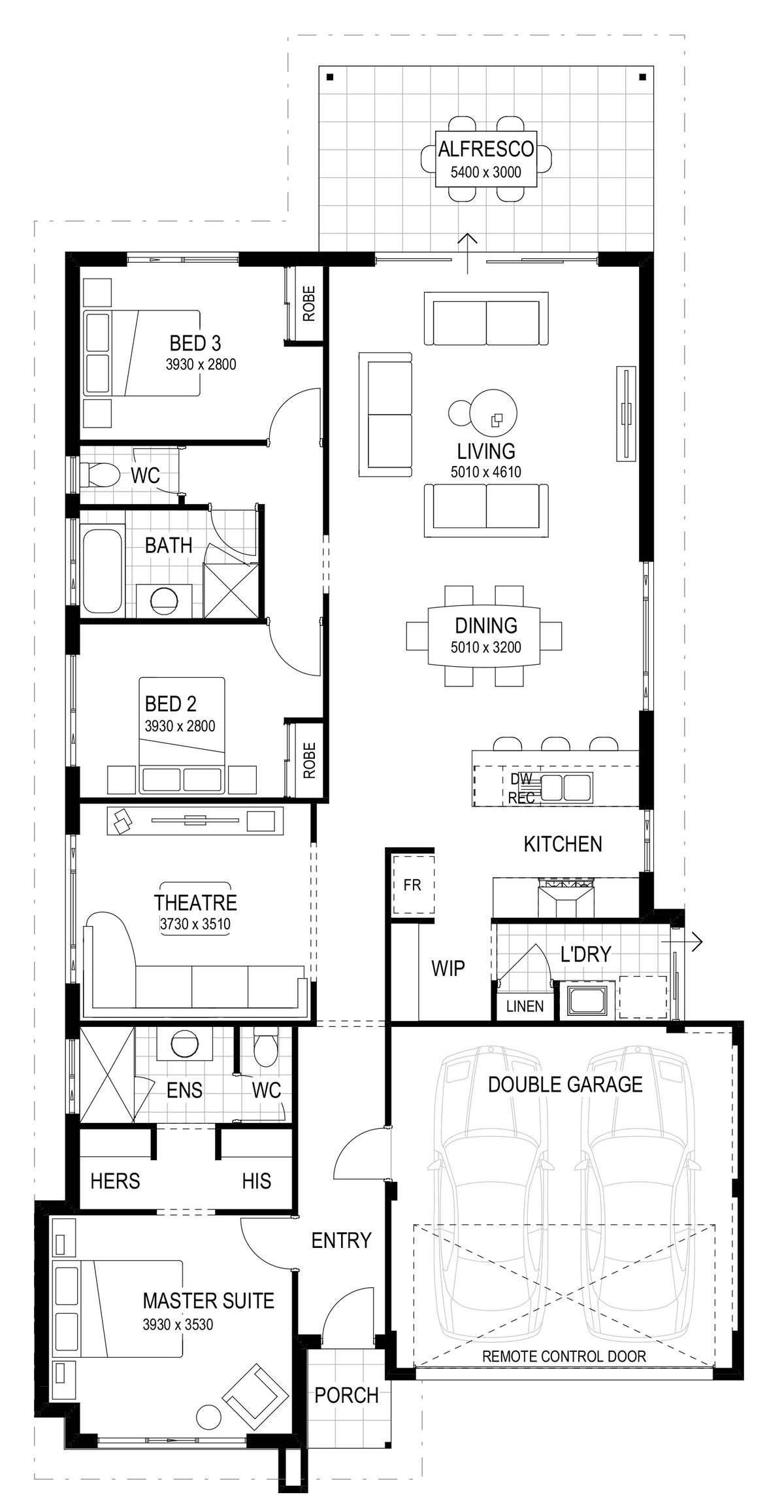 Plunkett Homes - Riversdale | Contemporary - Floorplan - 4465M Riversdale Contemporary