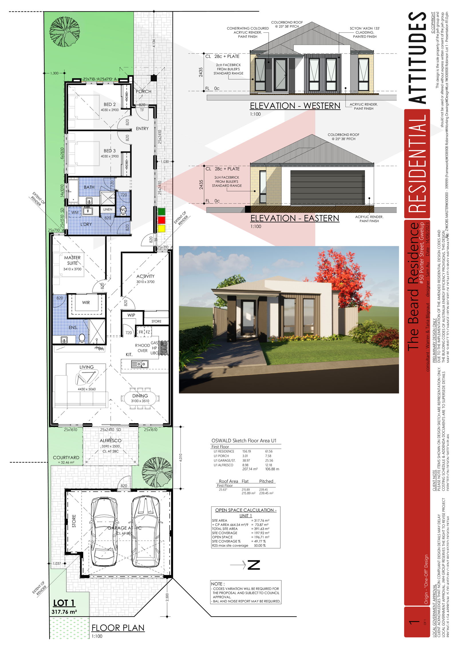 Residential Attitudes - - Floorplan - 306908 Robinson Lot 1 Presentation R1046