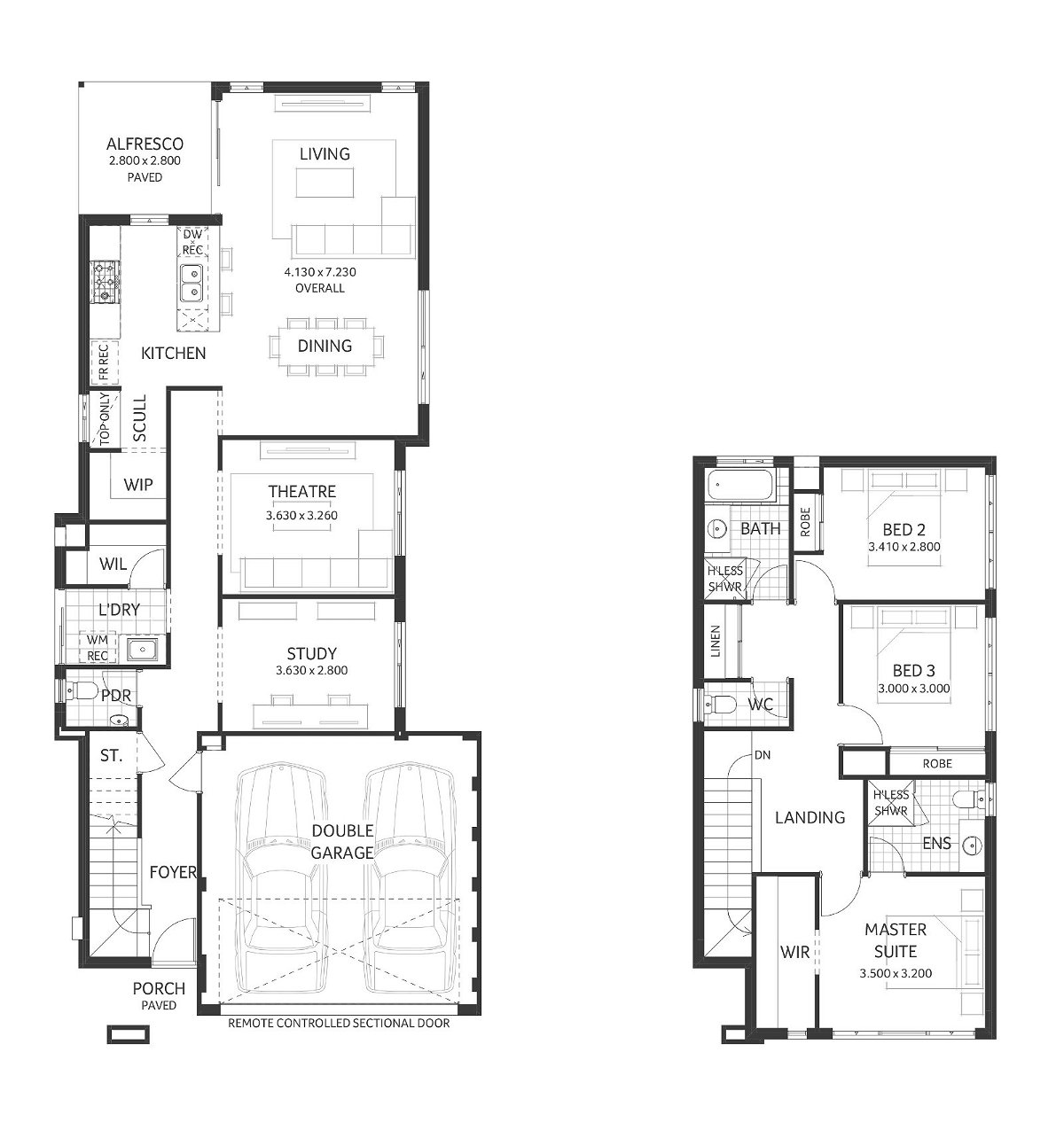 Plunkett Homes - Grantham | Lifestyle - Floorplan - Grantham Lifestyle Contemporary Marketing Plan