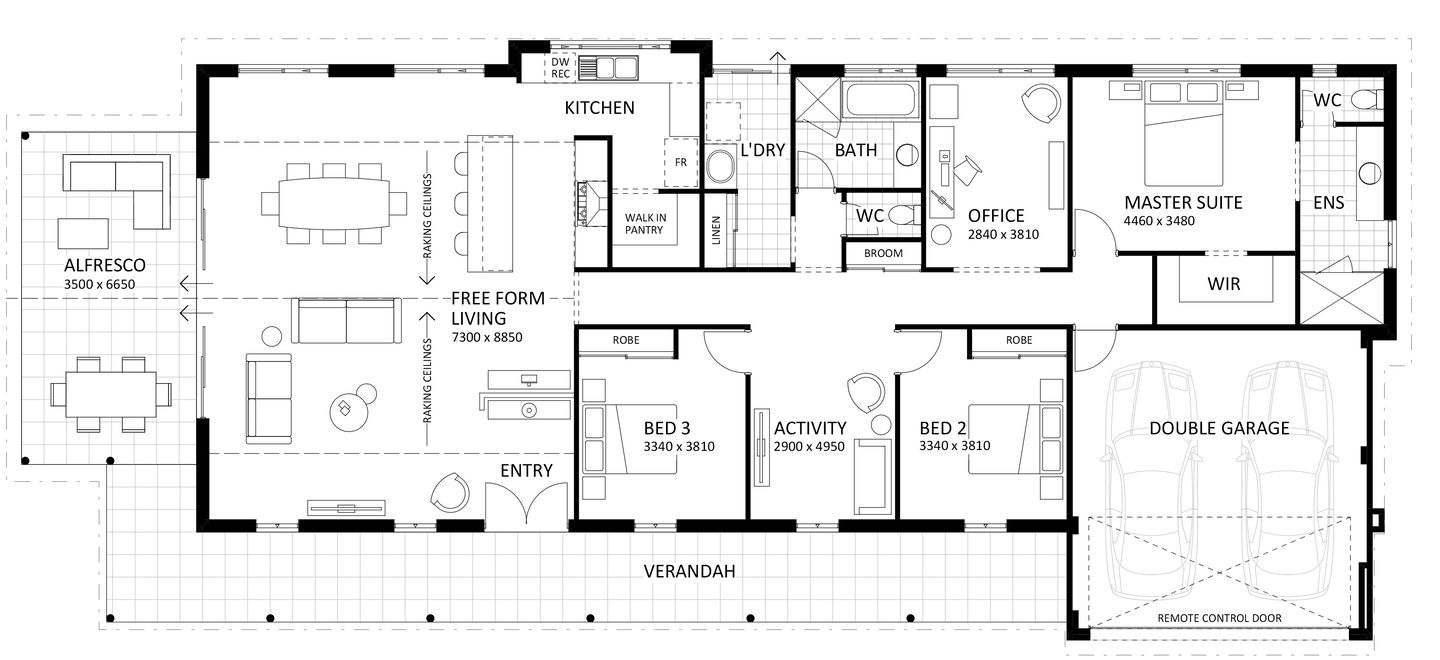 Rural Building Company - The Kingston | Original - Floorplan - 4837P Kingston Original Brochure Artwork