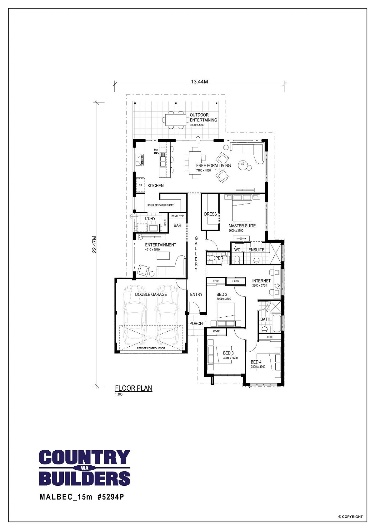 Wa Country Builders -  - Floorplan - 5294P Malbec 15M Brochure Artwork