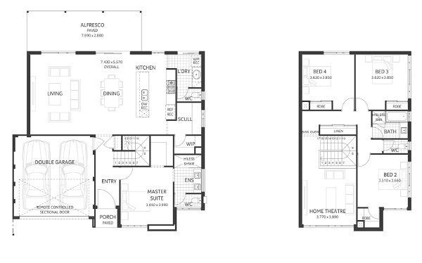 Plunkett Homes - Vincent | Mid-Century - Floorplan - Vincent Mid Century Marketing Planjpg