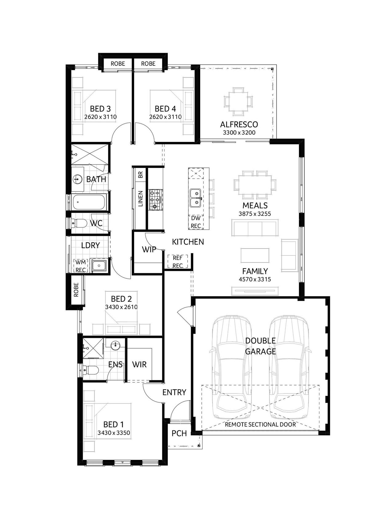 Plunkett Homes -  - Floorplan - Rosalie Marketing Plan