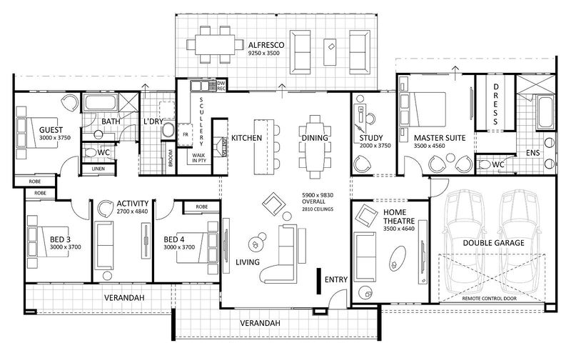 Rural Building Company - The Evolution Farmhouse (Classic) - Floorplan - 4373P Evolution Farmhouse Classic Brochure Artwork