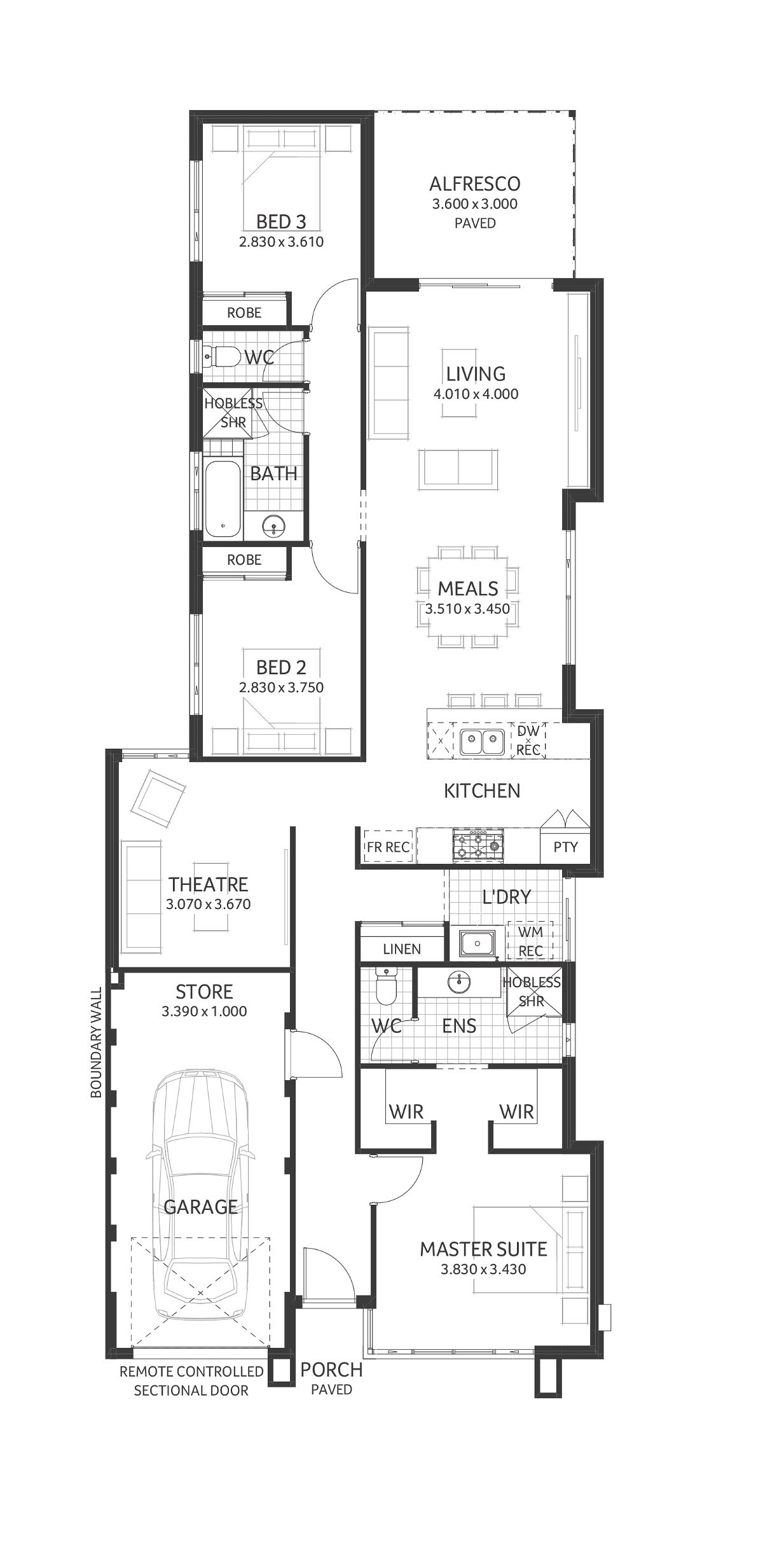 Plunkett Homes - Como | Lifestyle - Floorplan - Como Lifestyle Contemporary Marketing Plan A3Jpg