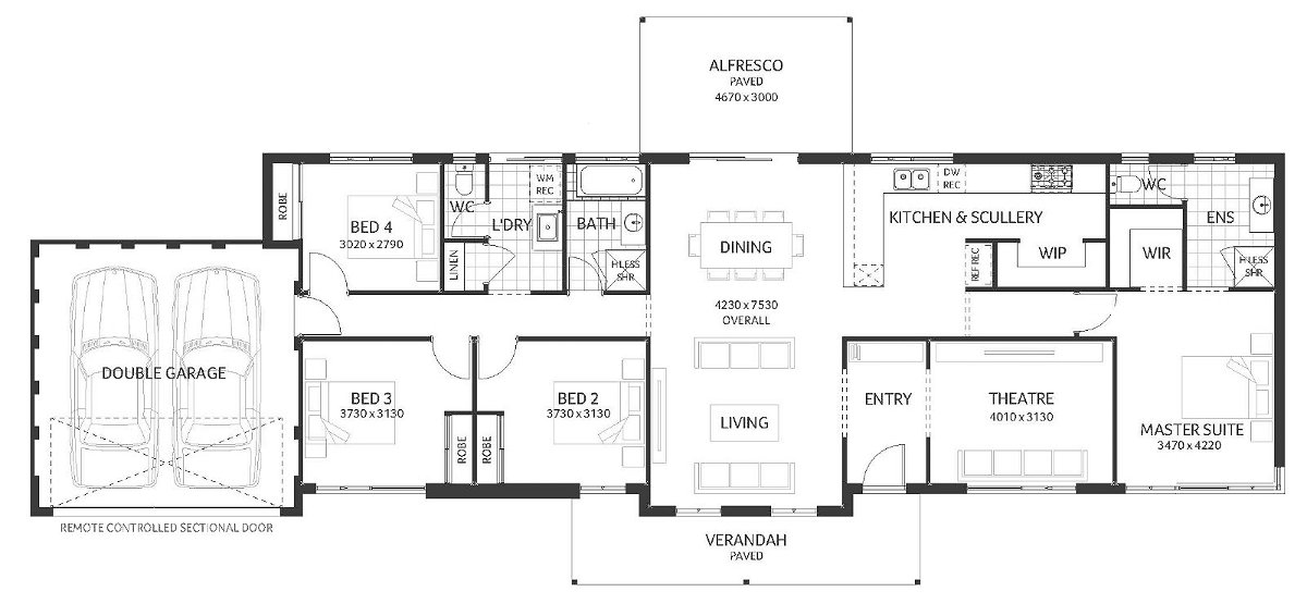 Plunkett Homes - Charles | Lifestyle - Floorplan - Charles Lifestyle Marketing Planjpg