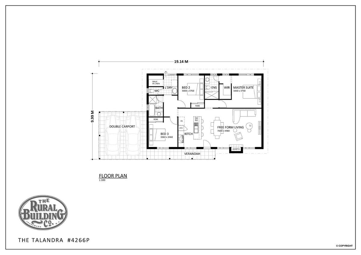 Rural Building Company -  - Floorplan - 4266P The Talandra Brochure Artwork