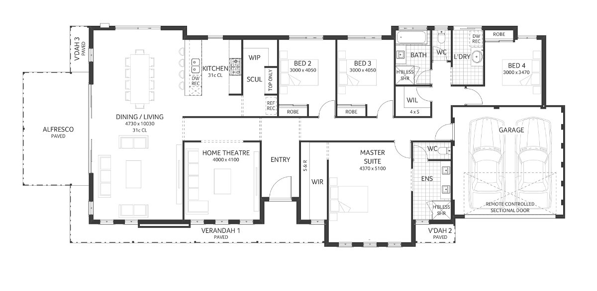 Plunkett Homes - Colorado | Federation - Floorplan - Colorado Luxe Federation Marketing Plan Croppedjpg