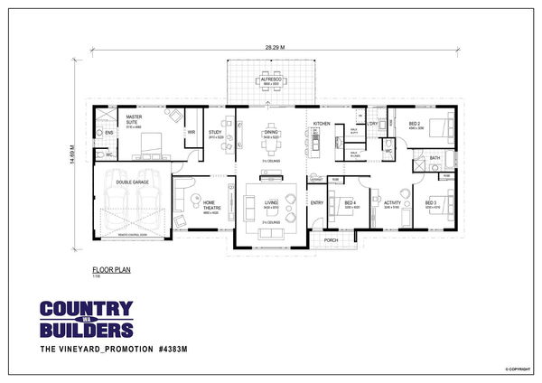 Wa Country Builders -  - Floorplan - 4383M The Vineyard Promotion Brochure Artwork6