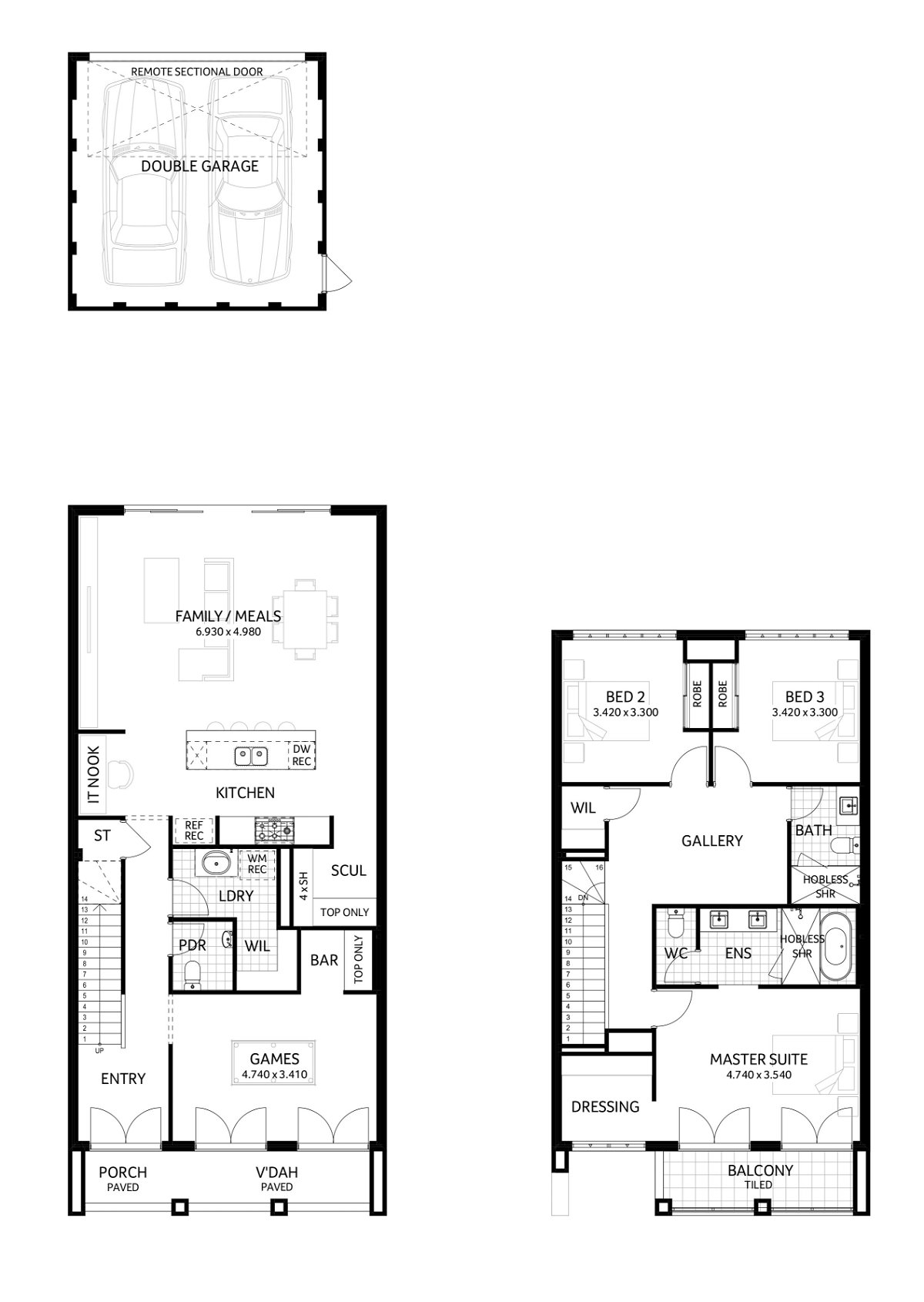 Plunkett Homes - Newcastle | Hamptons - Floorplan - Newcastle Luxe Hamptons Marketing Plan A3Jpg