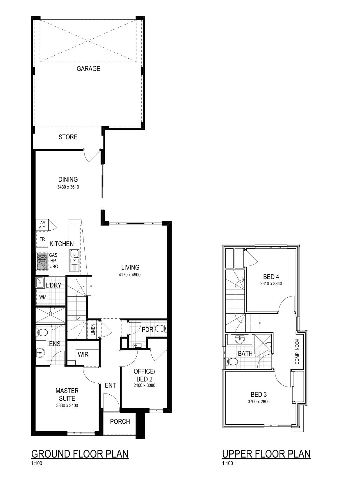 Residential Attitudes - Lot 294 Mitta Street, Hammond Park, Wa 6164 - Floorplan - 6430H Winstonnewlevel 1