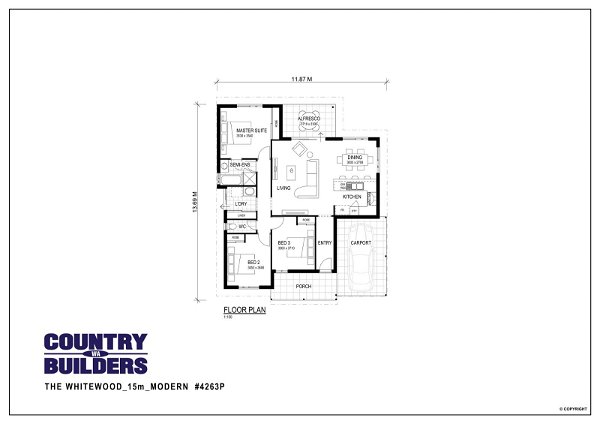 Wa Country Builders -  - Floorplan - 4263P The Whitewood 15M Modern Brochure Artwork