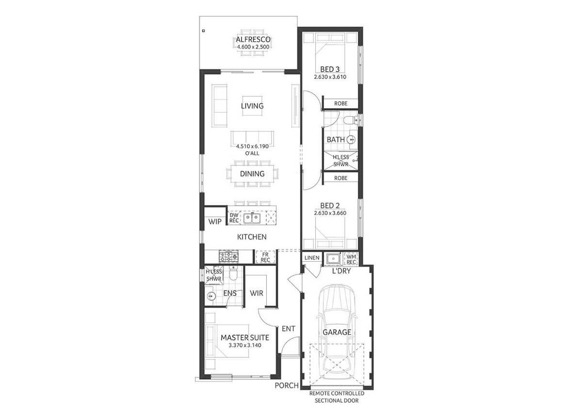 Plunkett Homes -  - Floorplan - Ascot Lifestyle Marketing Plan A3