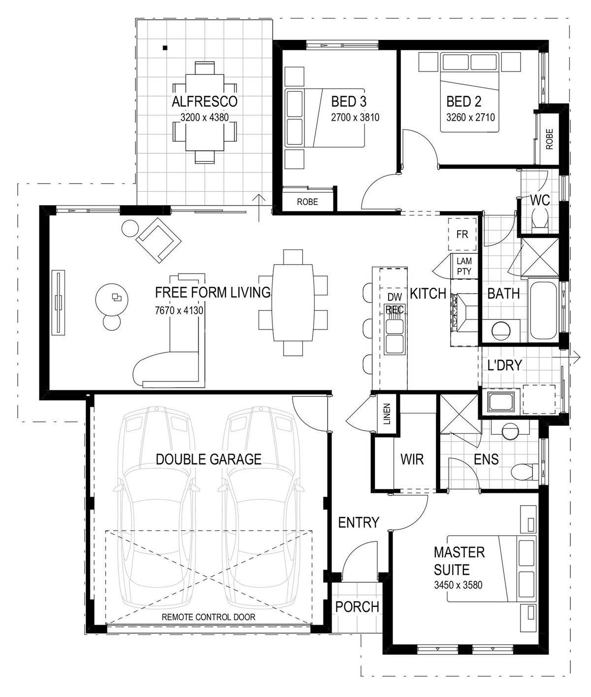 Wa Country Builders - Pincushion | Traditional - Floorplan - 4471M Pincushion Traditional