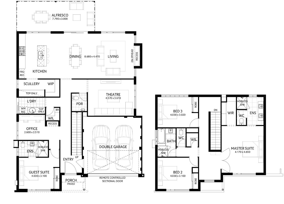 Plunkett Homes - Shorehouse | Mid-Century - Floorplan - Shorehouse Luxe Mid Century Marketing Plan