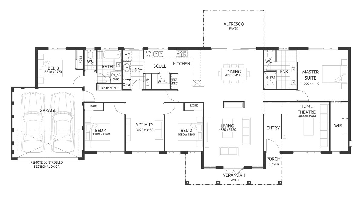 Plunkett Homes - Charles | Hamptons - Floorplan - Charles Luxe Hamptons Marketing Plan Cropped Jpg