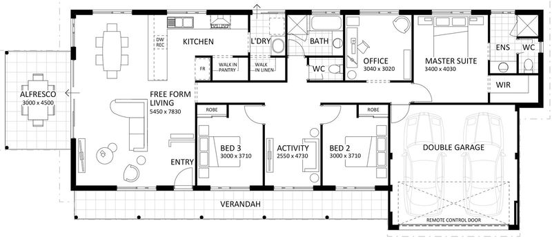 Rural Building Company - The Kingston | Original - Floorplan - 4837P Kingston Original Brochure Artwork