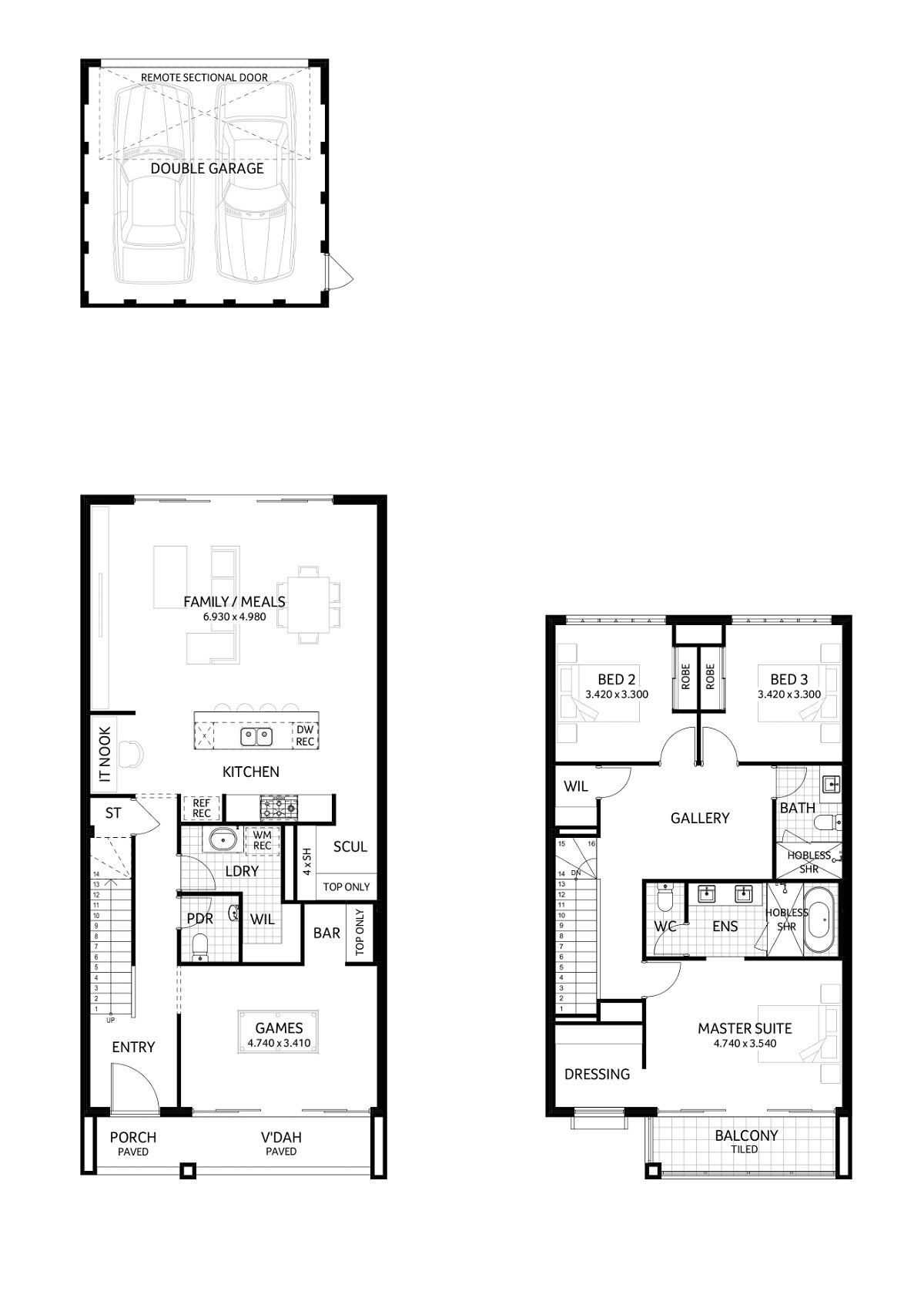 Plunkett Homes - Newcastle | Contemporary - Floorplan - Newcastle Luxe Contemporary Marketing Plan A3Jpg