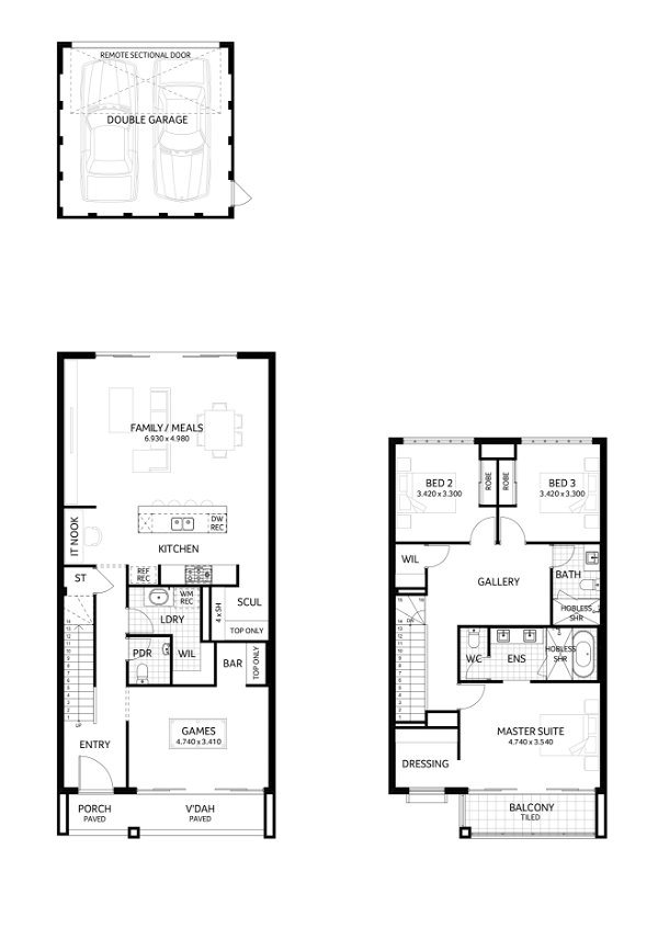Plunkett Homes - Newcastle | Contemporary - Floorplan - Newcastle Luxe Contemporary Marketing Plan A3Jpg