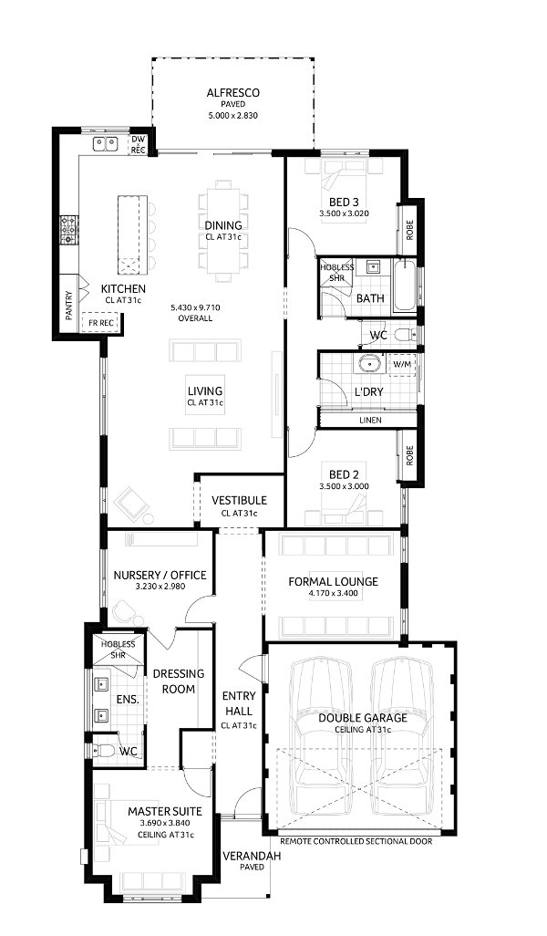Plunkett Homes - Beaufort | Federation - Floorplan - Beaufort Luxe Federation Marketing Plan Croppedjpg
