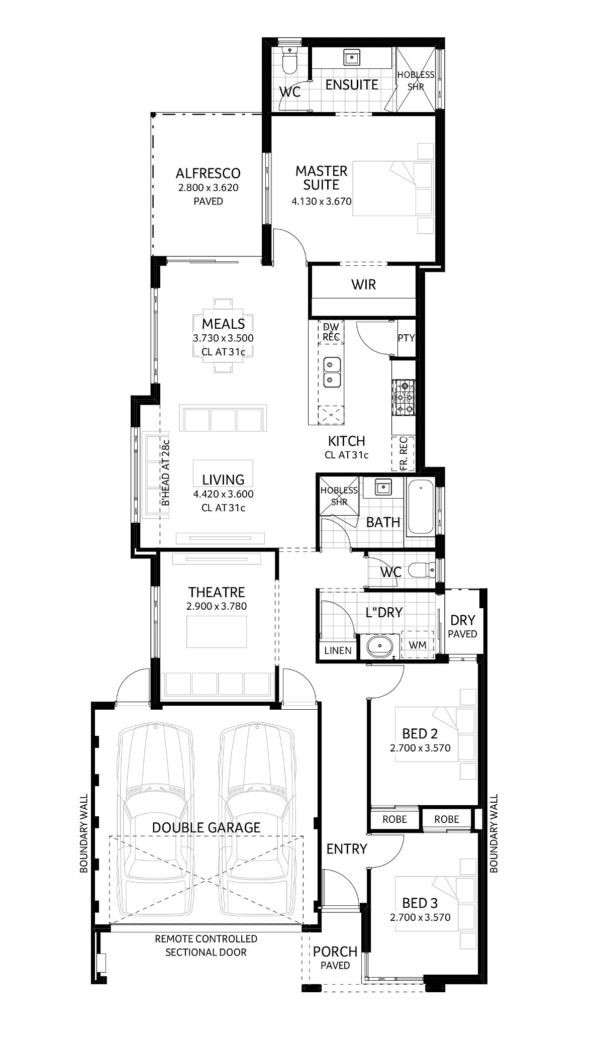 Plunkett Homes - Wright | Contemporary - Floorplan - Wright Luxe Contemporary Marketing Plan Cropped Jpg