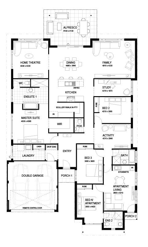 Wa Country Builders - The Gibson | Traditional - Floorplan - 4751P The Gibson 17M Traditional Brochure Artwork