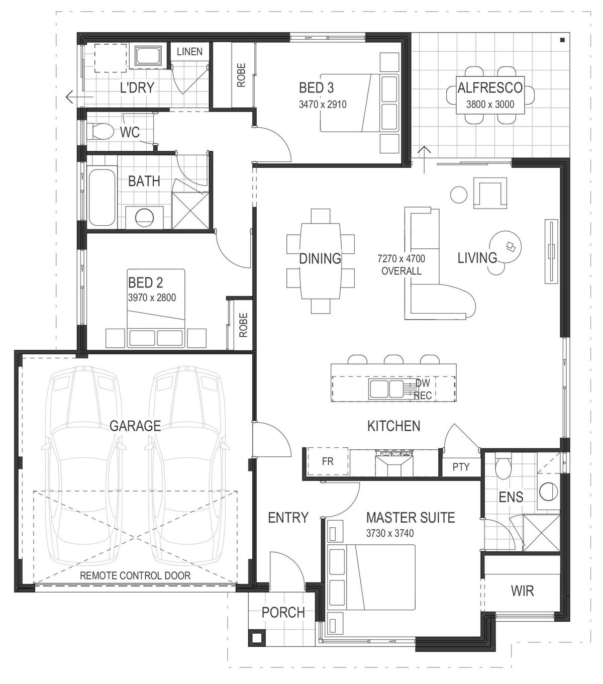 Plunkett Homes - Billy Button | Contemporary - Floorplan - 4463M Billy Button Contemporary