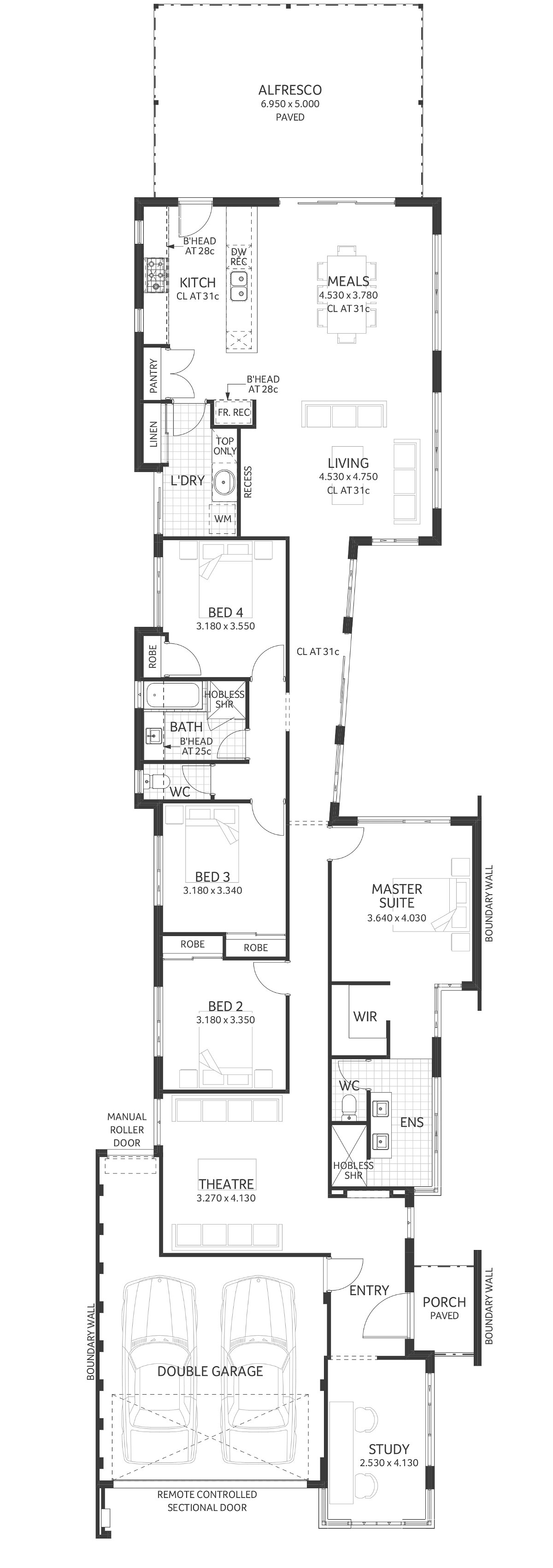 Plunkett Homes - Ardross | Contemporary - Floorplan - Ardross Luxe Contemporary Marketing Plan Cropped Jpg