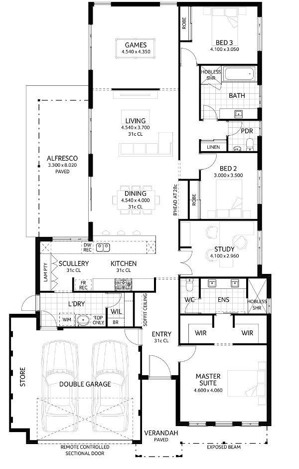 Plunkett Homes - Malibu | Federation - Floorplan - Malibu Luxe Federation Marketing Plan Webjpg