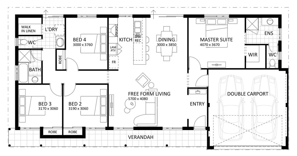 Rural Building Company - Broadleaf | Garage Alternative - Floorplan - 4469M Broadleaf Garage Alt