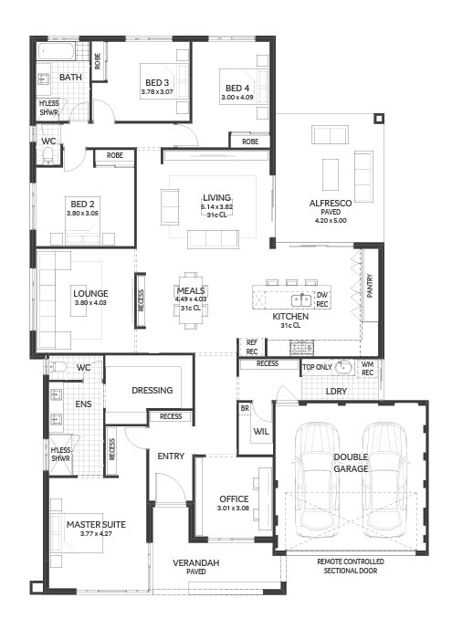 Plunkett Homes - Kingstown | Contemporary - Floorplan - Kingstown Luxe Contemporary Marketing