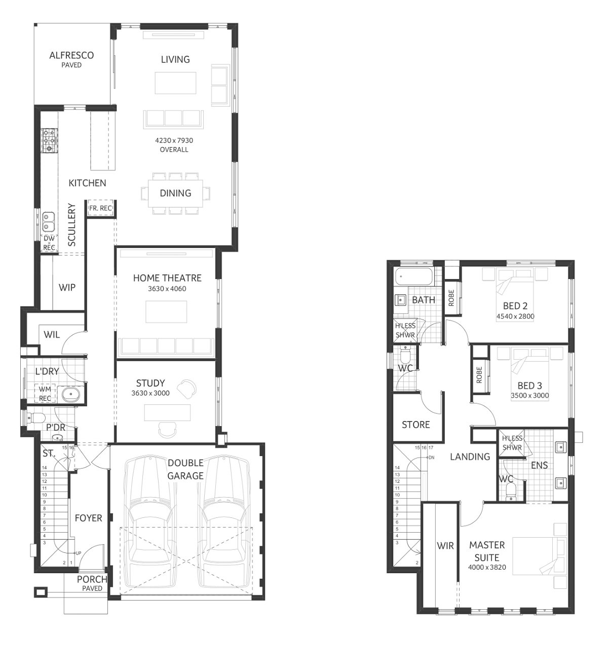 Plunkett Homes - Grantham | Federation - Floorplan - Grantham Luxe Federation Marketing Plan Croppedjpg