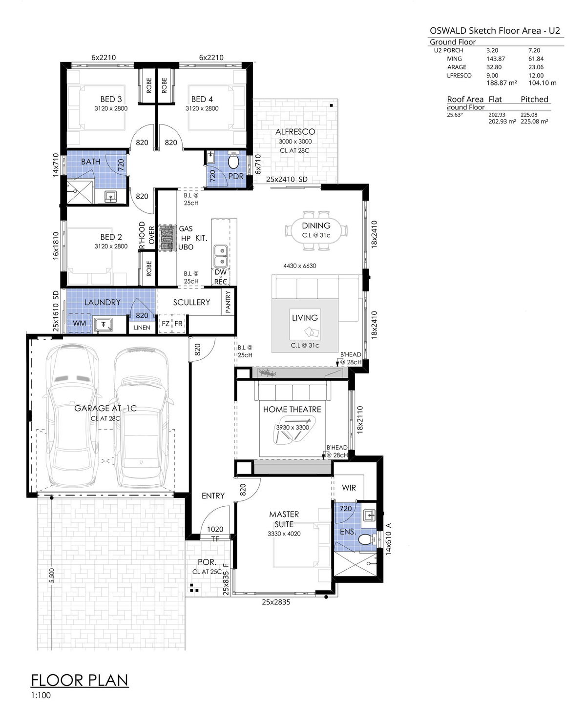 Residential Attitudes - Lot 111 Pistachino Avenue, Southern River, Wa 6110 - Floorplan - Floorplan Lot 431 V2