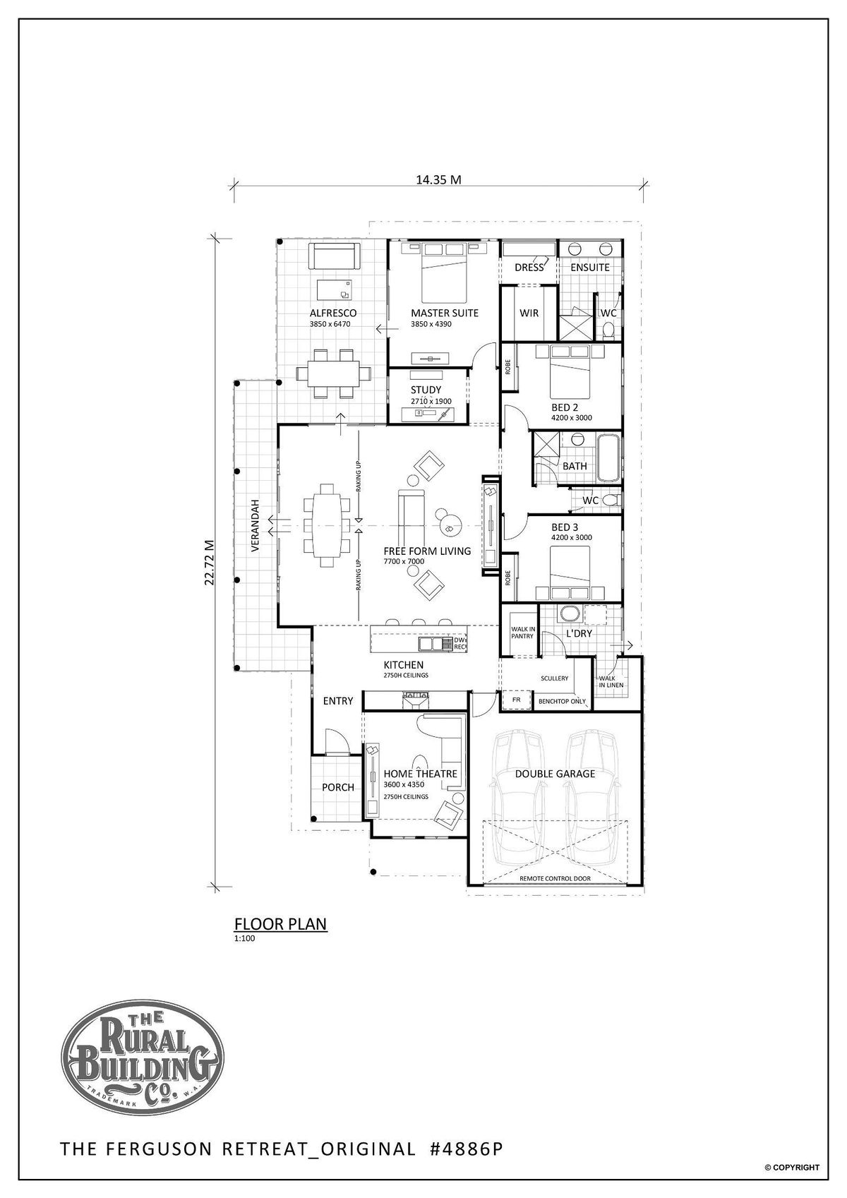 Rural Building Company -  - Floorplan - 4886P Ferguson Rt Original Brochure Artwork