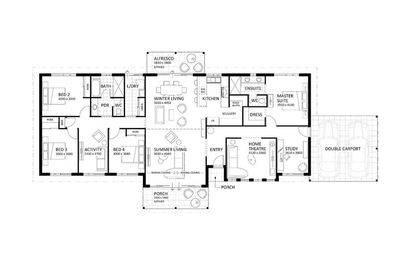 Rural Building Company - The Argyle (Heritage) - Floorplan - 3819P Argyle Heritage Brochure Artwork