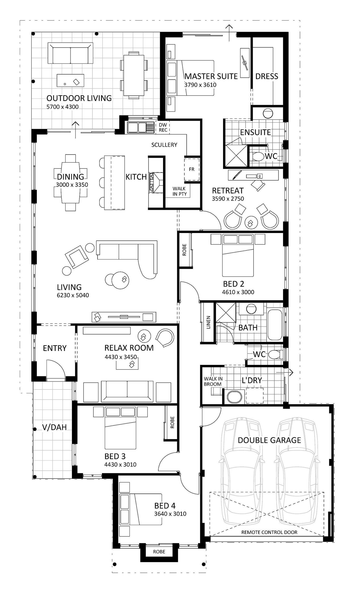 Rural Building Company - The Kalgup Single Storey (Classic) - Floorplan - 6371P Kalgup Rt Classic Brochure Artwork