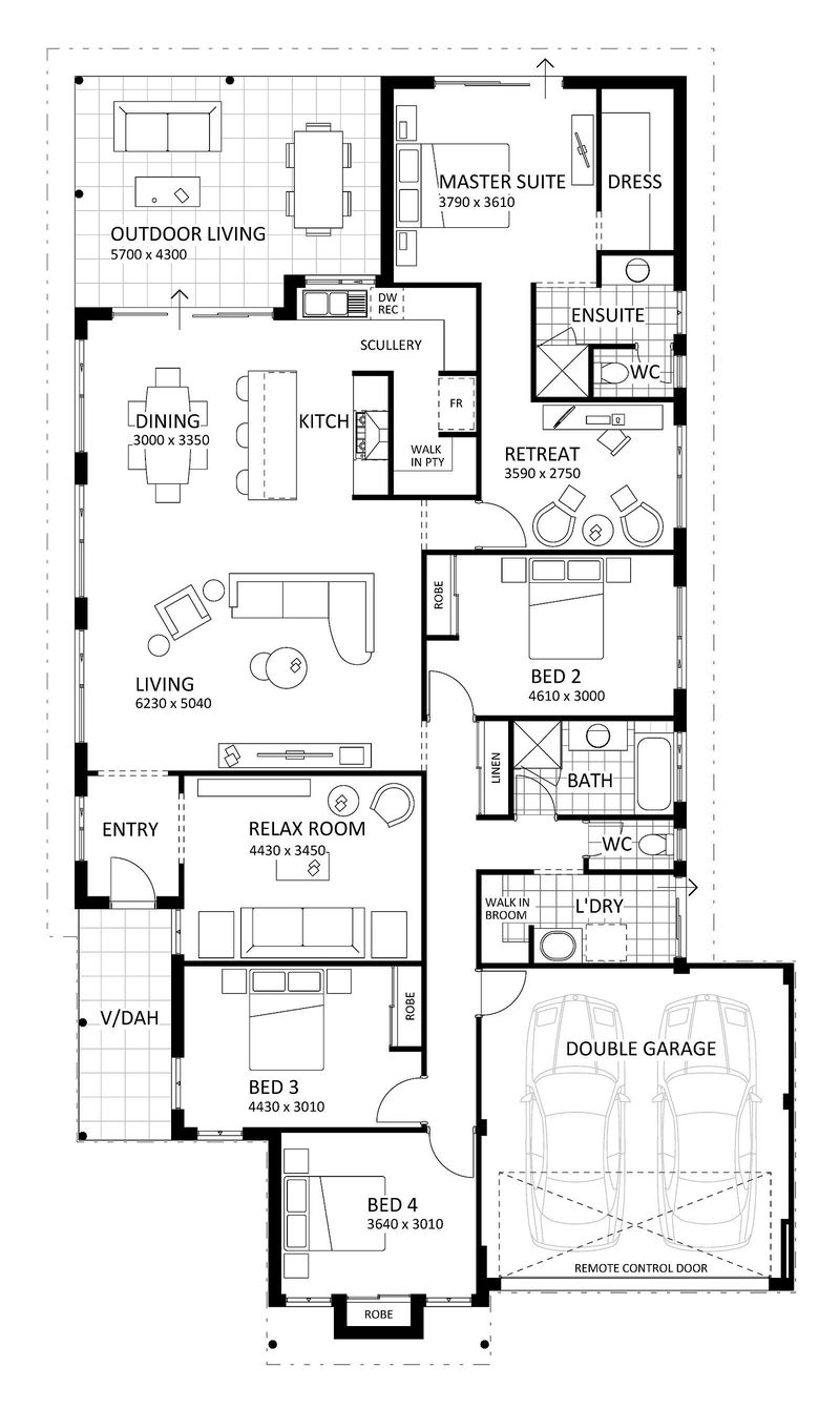 Rural Building Company - The Kalgup Single Storey (Classic) - Floorplan - 6371P Kalgup Rt Classic Brochure Artwork
