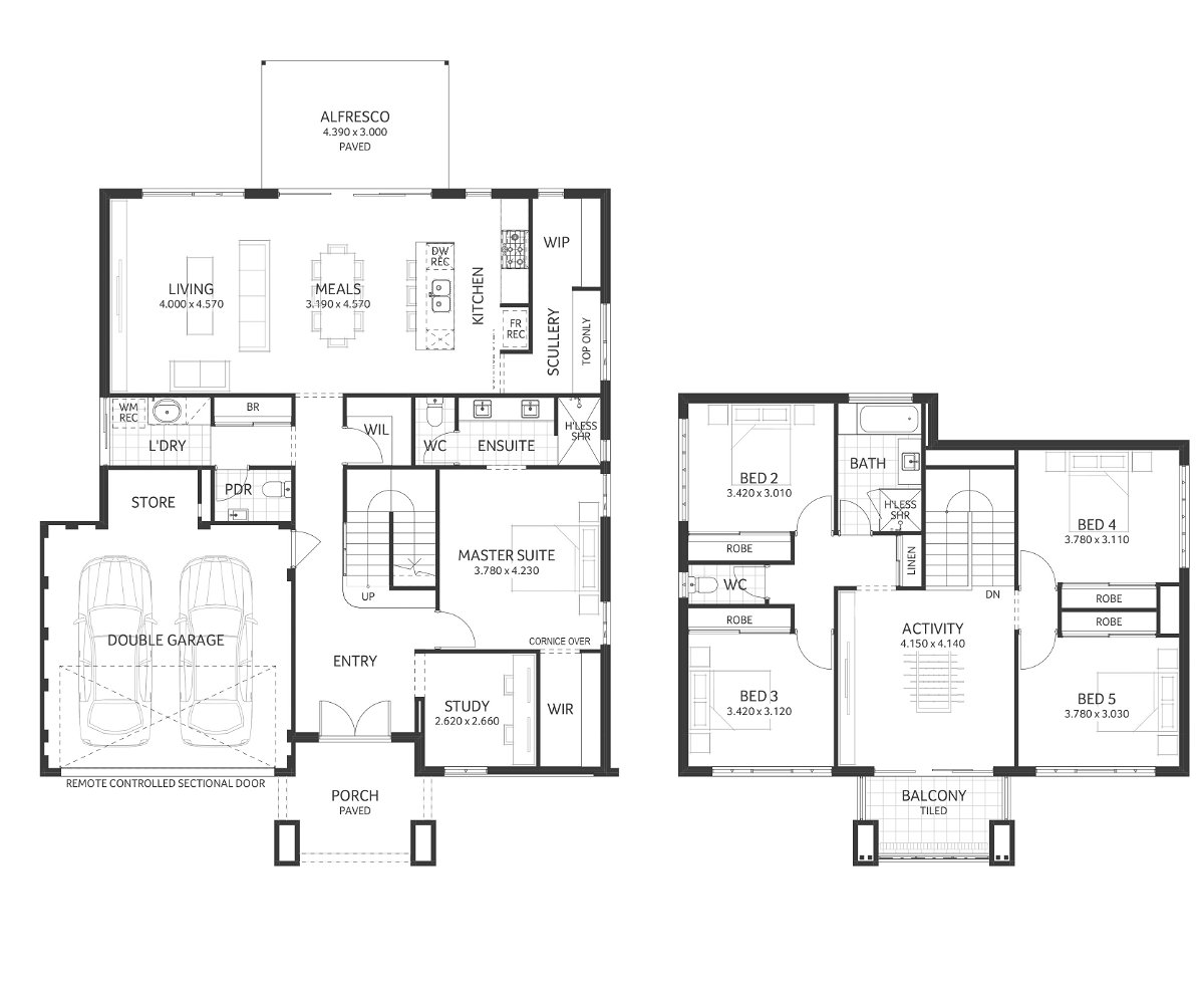Plunkett Homes - Lakehouse | Mid Century - Floorplan - Lakehouse Luxe Mid Century Website Floorplan