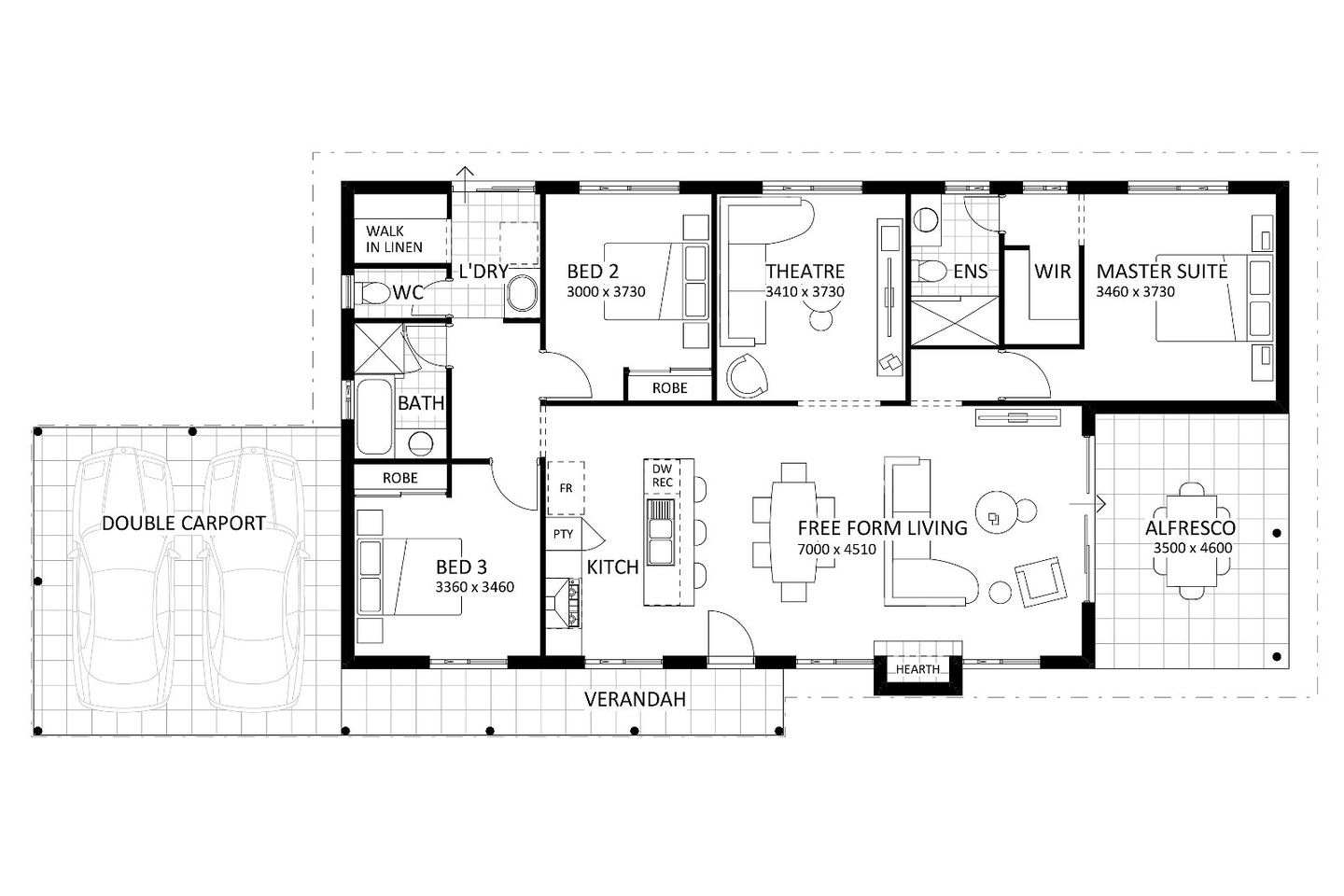 Rural Building Company - The Talandra Grand - Floorplan - 4267P The Talandra Grand Brochure Artwork