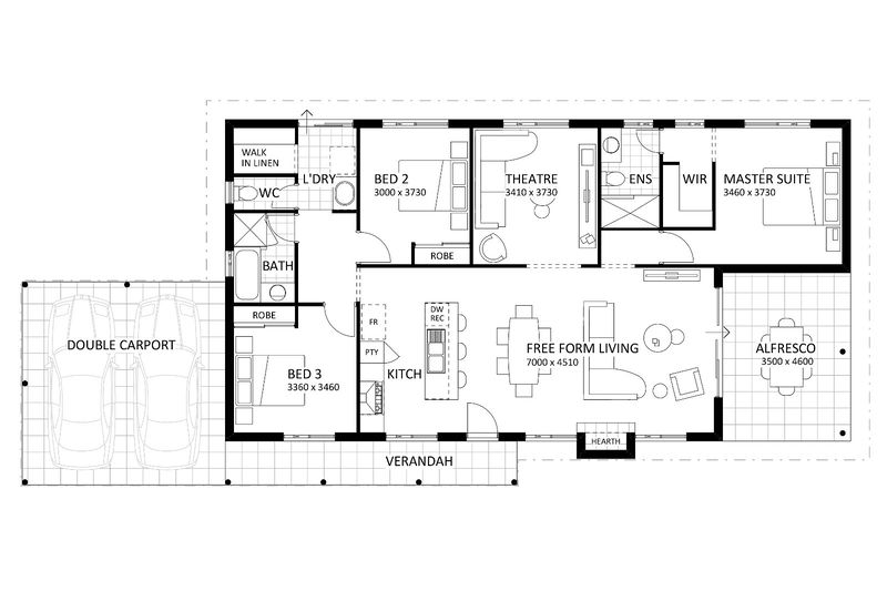 Rural Building Company - The Talandra Grand Alternative Elevation - Floorplan - 4268P The Talandra Grand Alt Elevation Brochure Artwork