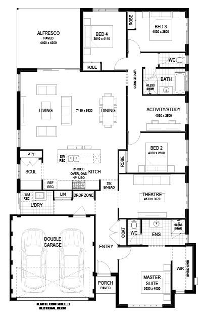 Plunkett Homes - Whitsunday | Hamptons - Floorplan - Whitsunday Hamptons Marketing