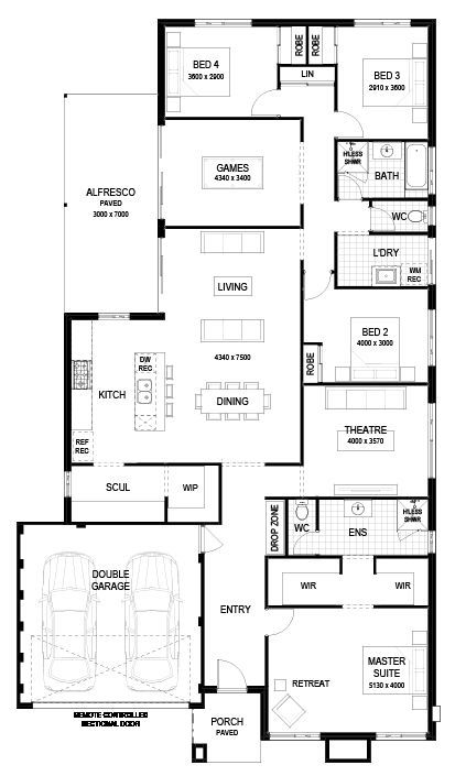 Plunkett Homes - Karijini | Mid-Century - Floorplan - Karijini Mid Century Marketing