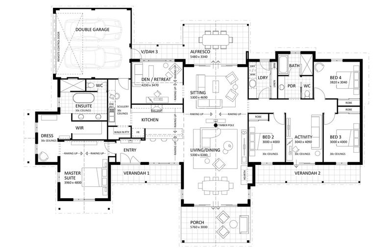 Rural Building Company - The Gelorup Retreat (Display) - Floorplan - 6454D The Gelorup Retreat As Displayed Brochure Artwork